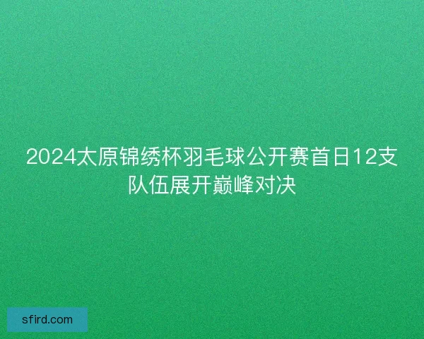 2024太原锦绣杯羽毛球公开赛首日12支队伍展开巅峰对决